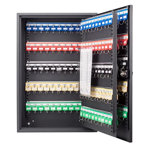 barska key cabinet 200 key capacity steel|extra large key storage cabinet.